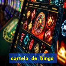 cartela de bingo pra imprimir