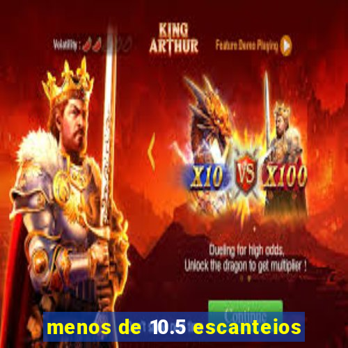 menos de 10.5 escanteios