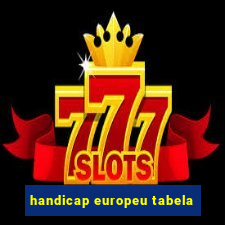 handicap europeu tabela