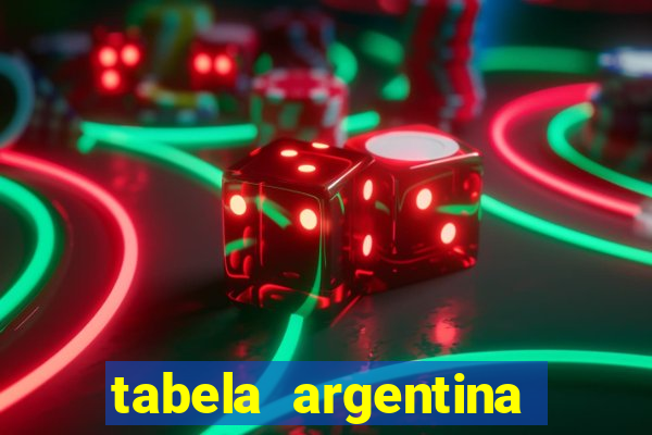 tabela argentina torneo betano