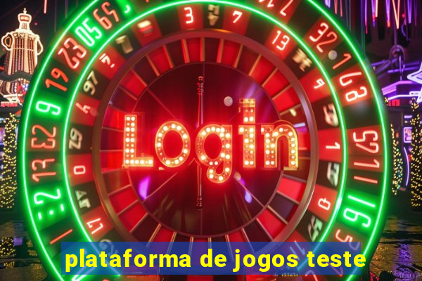 plataforma de jogos teste