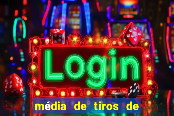 média de tiros de meta por jogo