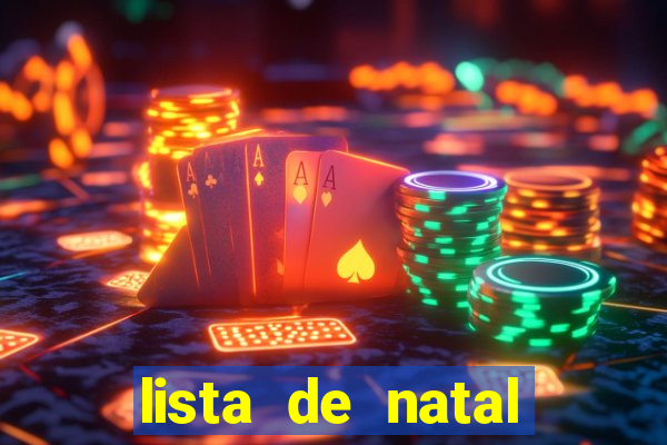 lista de natal para imprimir