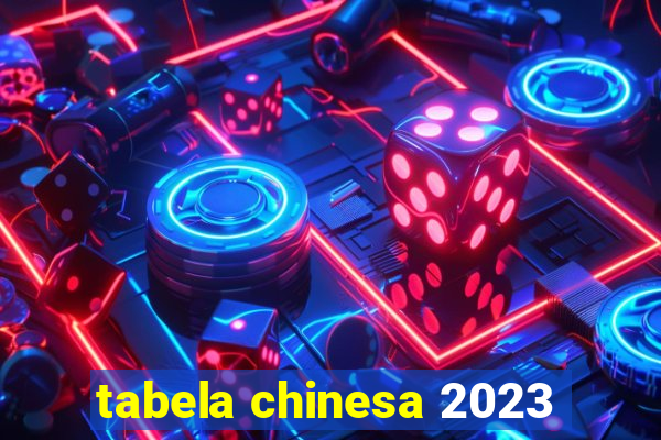 tabela chinesa 2023