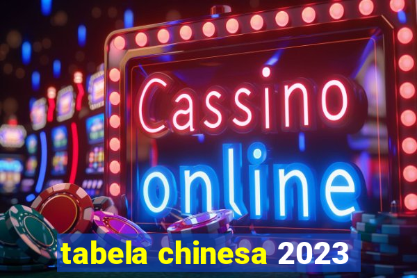 tabela chinesa 2023