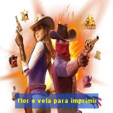 flor e vela para imprimir