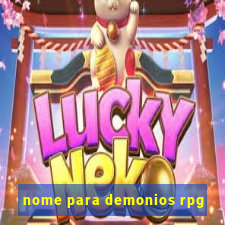 nome para demonios rpg