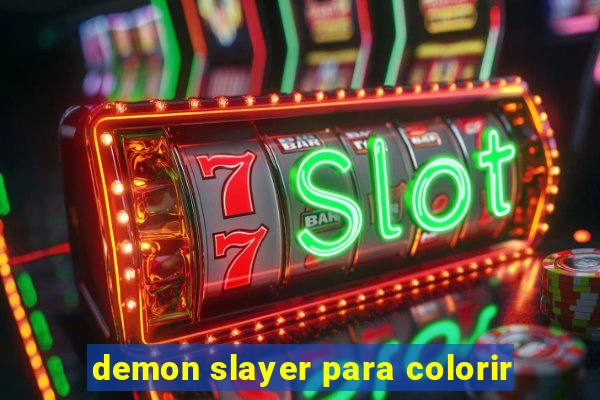 demon slayer para colorir