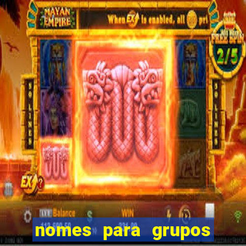 nomes para grupos de loteria no zap