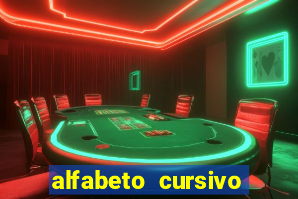 alfabeto cursivo para treinar caligrafia