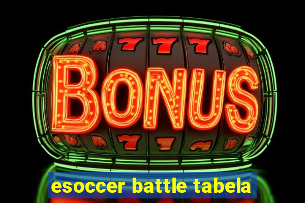 esoccer battle tabela