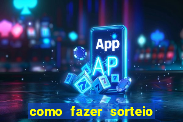 como fazer sorteio de cores online