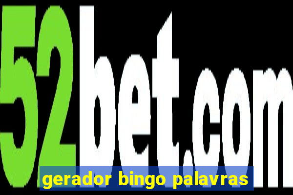 gerador bingo palavras